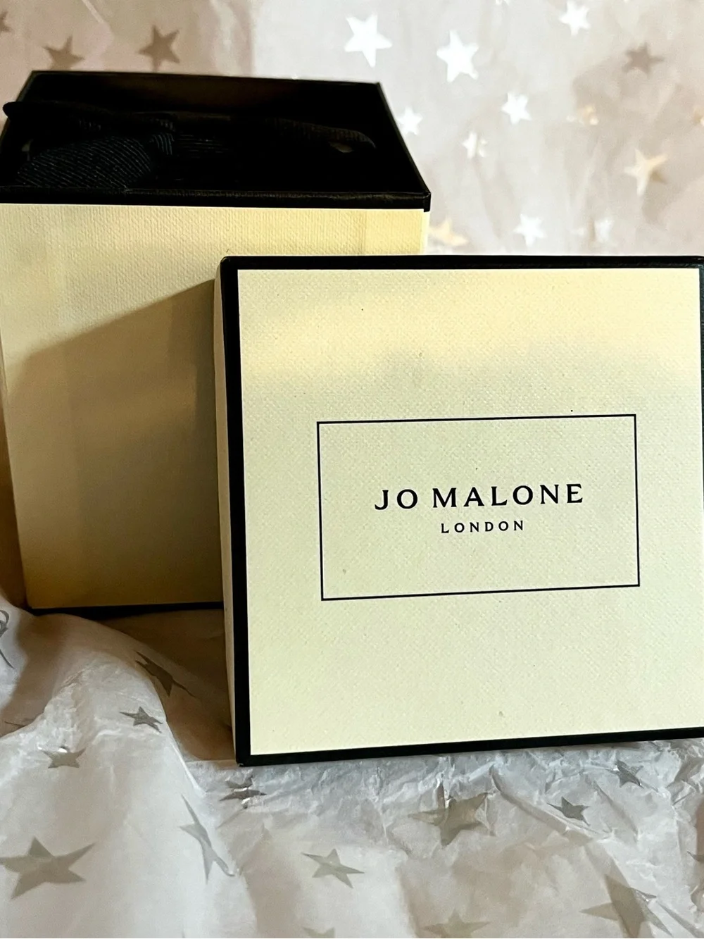 Jo Malone White Candle with Rose Gold Lid and Black Bow